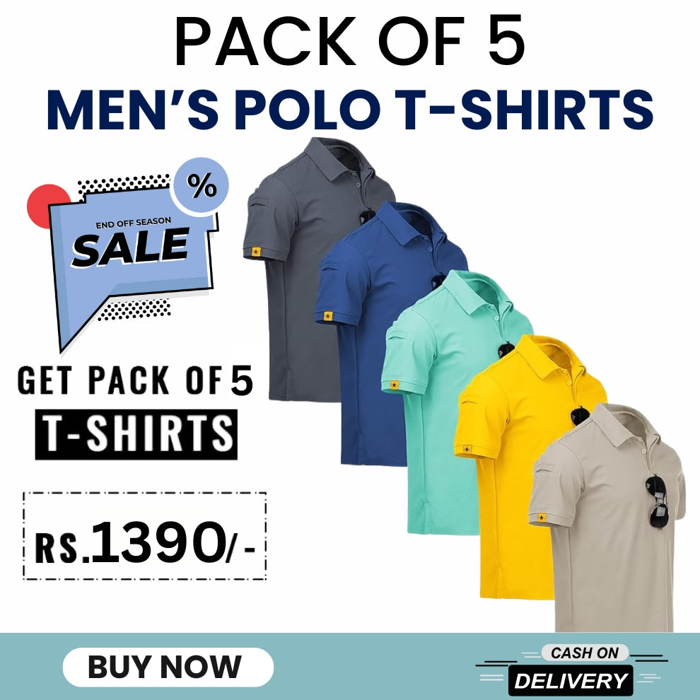 Pack of 5 Polo T-Shirts