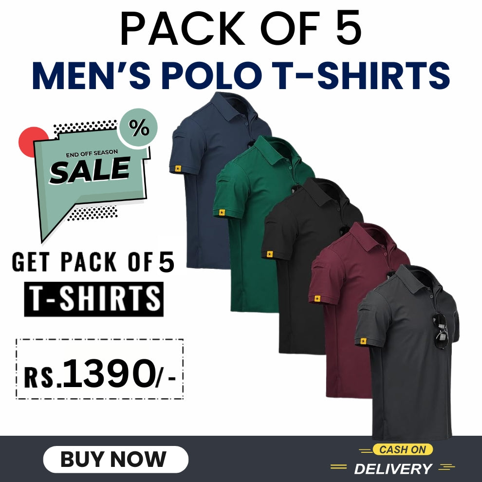 Pack of 5 Polo T-Shirts