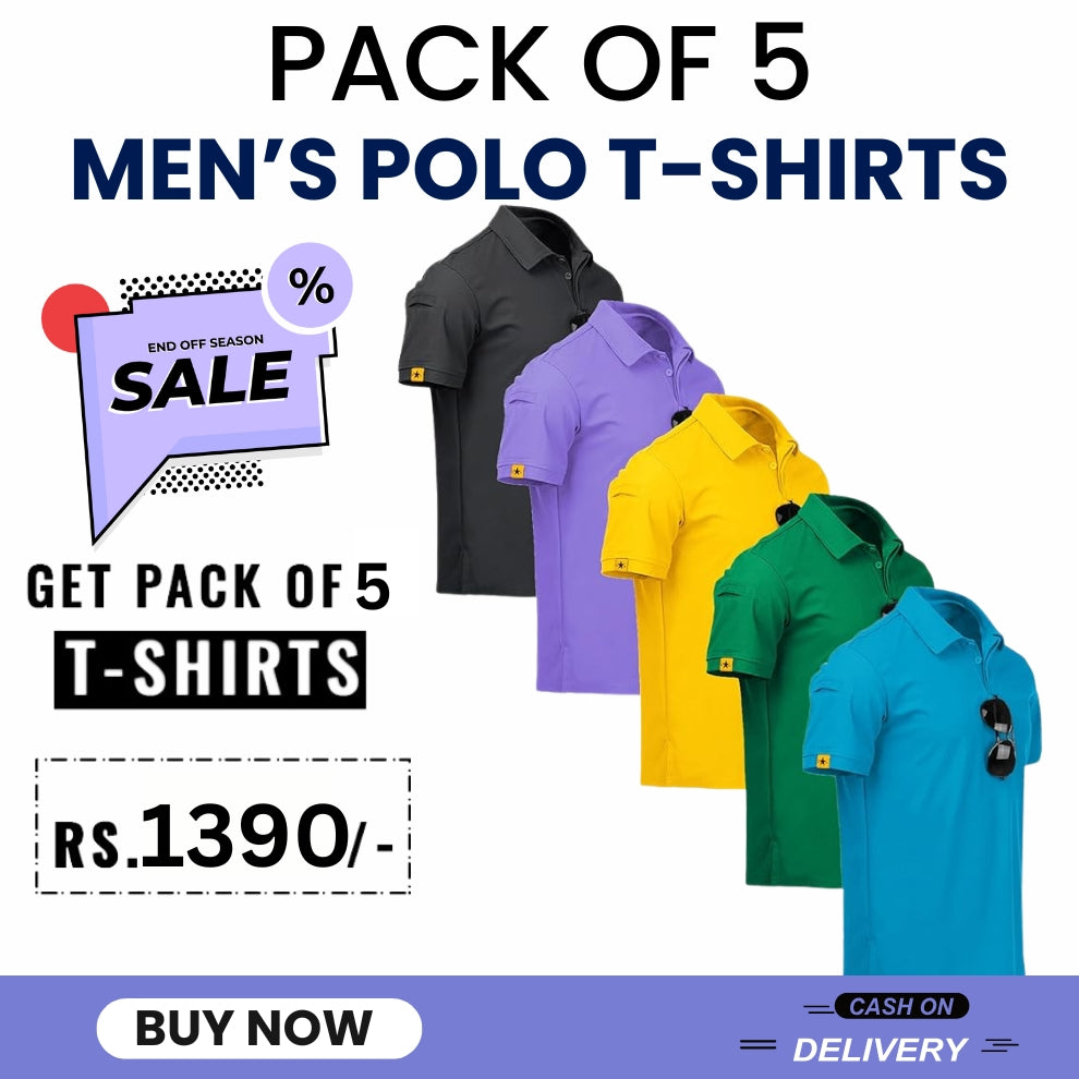 Pack of 5 Polo T-Shirts