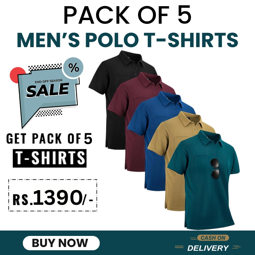 Pack of 5 Polo T-Shirts