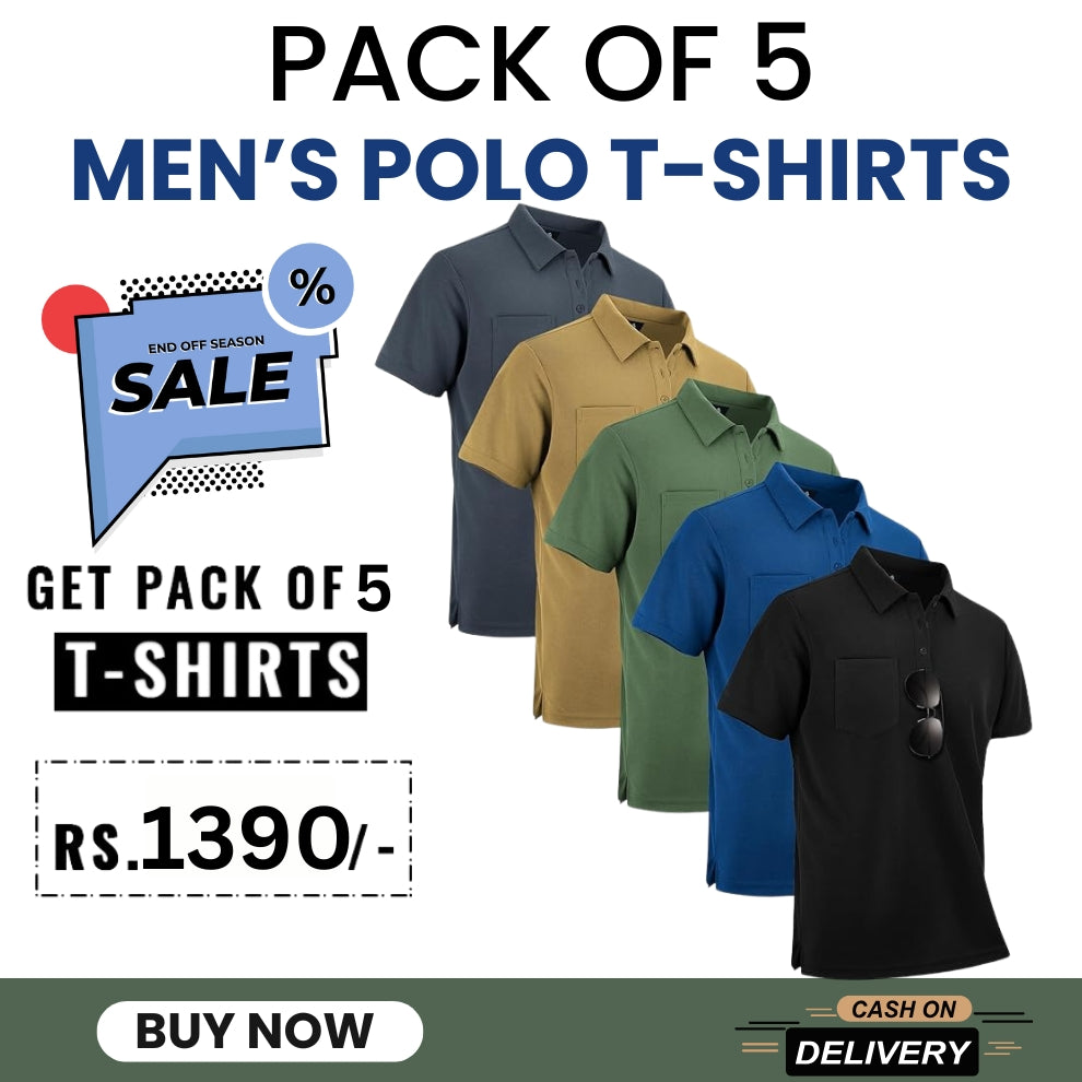 Pack of 5 Polo T-Shirts