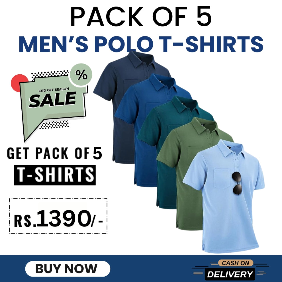 Pack of 5 Polo T-Shirts